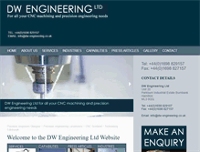Tablet Screenshot of dw-engineering.co.uk
